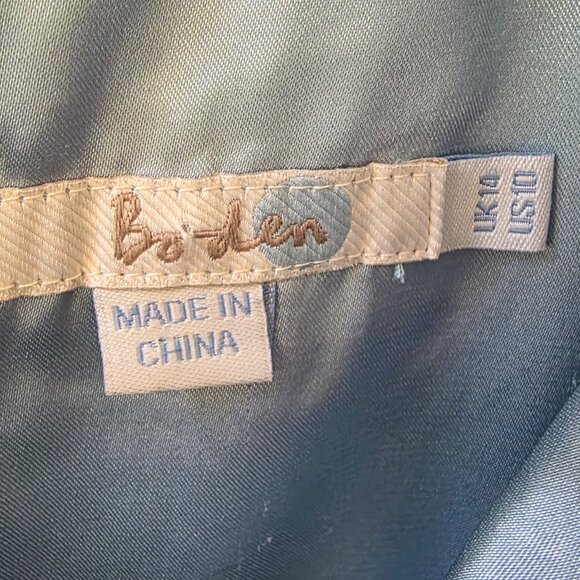 BODEN Carin Crochet Overlay Sheath Dress | US Size 10 | Midi Dress Light Blue - Picture 10 of 14